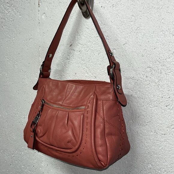 B. Makowsky Brick Red Shoulder Bag - Picture 4 of 9